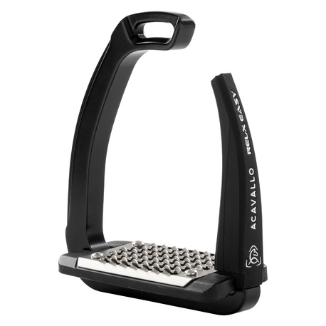 ACAVALLO REL-X EASY STIRRUPS, BLACK